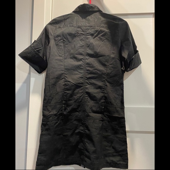 Black street wear society button up dress - Picture 4 of 4